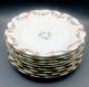 (8) Gda Ch Field Haviland Limoges Dinner Plates Floral Gold France 9.5 Rare