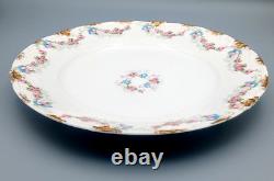 (8) Gda Ch Field Haviland Limoges Dinner Plates Floral Gold France 9.5 Rare