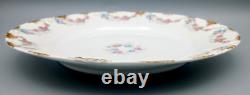 (8) Gda Ch Field Haviland Limoges Dinner Plates Floral Gold France 9.5 Rare