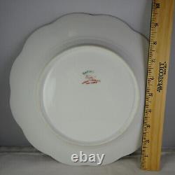 8 Haviland Schleiger 271A Dinner Plates Double Gold Pink Flowers Blue Ring Blank