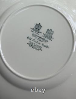 8 JOHNSON BROTHERS Old Britain Castles Blue Dinner Plates 10 Excellent