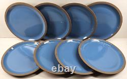 8 Midwinter Bluestone Dinner Plates Set Vintage Elements Dining Dishes Japan Lot