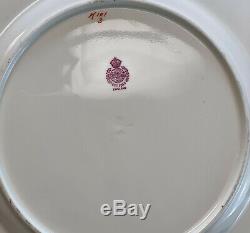 8 Minton England Porcelain Cobalt Blue Dinner Plates, 1923