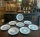 8 Noritake Progression China Blue Moon 9022 JAPAN 10.5 Dinner Plate NOS