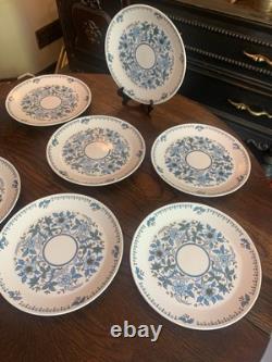 8 Noritake Progression China Blue Moon 9022 JAPAN 10.5 Dinner Plate NOS