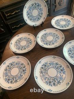 8 Noritake Progression China Blue Moon 9022 JAPAN 10.5 Dinner Plate NOS