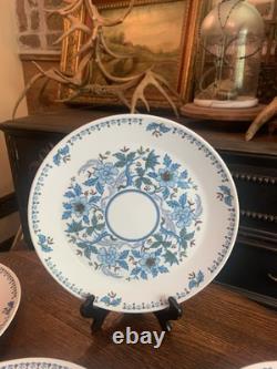 8 Noritake Progression China Blue Moon 9022 JAPAN 10.5 Dinner Plate NOS