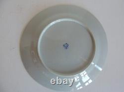 8 PHOENIX BIRD Blue & White Flying Turkey 9 5/8 Dinner Plates Japan 1930s NICE