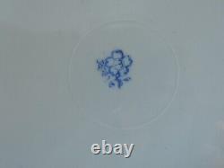 8 PHOENIX BIRD Blue & White Flying Turkey 9 5/8 Dinner Plates Japan 1930s NICE