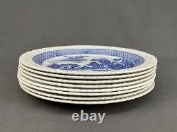 8 Spode Blue Room Collection WILLOW SERIES 9 7/8 Dinner Plates Mint
