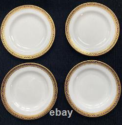 8 Spode Copeland's Majestic Bread Plate Gold Cobalt Blue Chain Dots Burley & Co