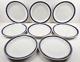 (8) Tienshan Halo Blue Dinner Plates Set Vintage Table Serving Dining Dishes Lot