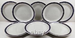 (8) Tienshan Halo Blue Dinner Plates Set Vintage Table Serving Dining Dishes Lot