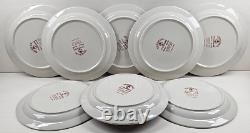 (8) Tienshan Halo Blue Dinner Plates Set Vintage Table Serving Dining Dishes Lot