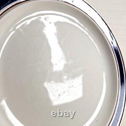 (8) Tienshan Halo Blue Dinner Plates Set Vintage Table Serving Dining Dishes Lot