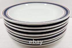 (8) Tienshan Halo Blue Dinner Plates Set Vintage Table Serving Dining Dishes Lot