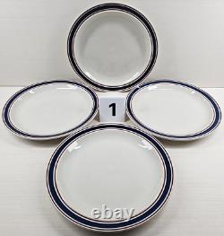 (8) Tienshan Halo Blue Dinner Plates Set Vintage Table Serving Dining Dishes Lot
