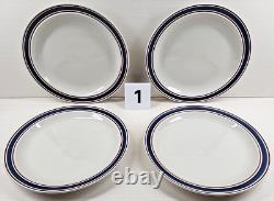 (8) Tienshan Halo Blue Dinner Plates Set Vintage Table Serving Dining Dishes Lot