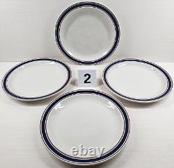 (8) Tienshan Halo Blue Dinner Plates Set Vintage Table Serving Dining Dishes Lot
