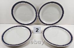 (8) Tienshan Halo Blue Dinner Plates Set Vintage Table Serving Dining Dishes Lot