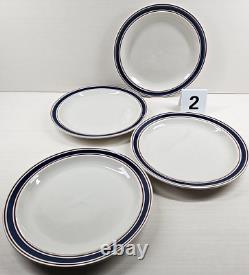 (8) Tienshan Halo Blue Dinner Plates Set Vintage Table Serving Dining Dishes Lot