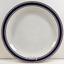 (8) Tienshan Halo Blue Dinner Plates Set Vintage Table Serving Dining Dishes Lot