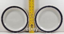 (8) Tienshan Halo Blue Dinner Plates Set Vintage Table Serving Dining Dishes Lot