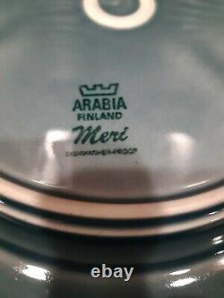 8 Vintage Arabia Finland Meri Blue 10 Dinner Plates
