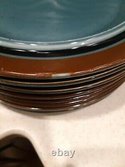 8 Vintage Arabia Finland Meri Blue 10 Dinner Plates
