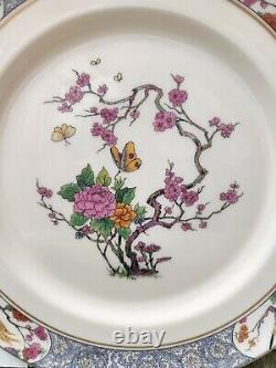 8 Vintage Lenox Ming 10 1/4 Dinner Plates Birds & Butterfly's
