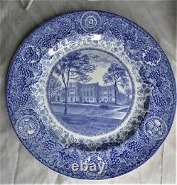 8 WEDGWOOD Blue Transfer UNIVERSITY OF MICHIGAN 10-1/4 Dinner Plates