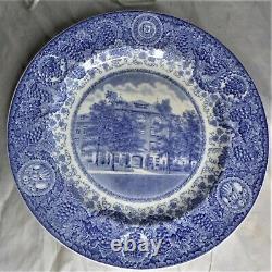 8 WEDGWOOD Blue Transfer UNIVERSITY OF MICHIGAN 10-1/4 Dinner Plates