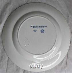 8 WEDGWOOD Blue Transfer UNIVERSITY OF MICHIGAN 10-1/4 Dinner Plates