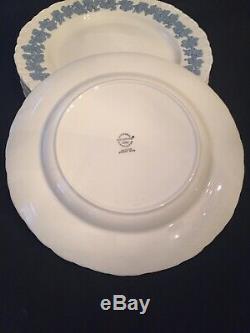 8 Wedgwood QUEENSWARE Lavender Blue Cream Grapevine Dinner Plates REDUCED