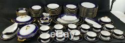 94 PC Hutschenreuther Selb Royal Bavarian COBALT BLUE GOLD GUILD SERVICE FOR 12