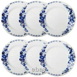 9.4 Porcelain Dinner Plates, Set of 6, by Dobrush, Belarus. Handpainted TATIANA