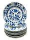 9 Meissen Germany Porcelain Dinner Plates in Blue Onion