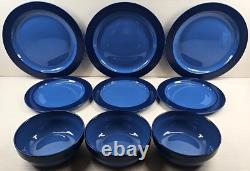 9 Pc Franciscan Oceana Plates Bowls Lot Vintage Potter's Art Retro Dining Dishes