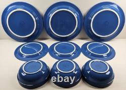 9 Pc Franciscan Oceana Plates Bowls Lot Vintage Potter's Art Retro Dining Dishes
