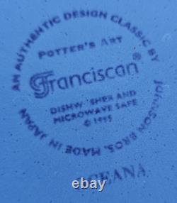 9 Pc Franciscan Oceana Plates Bowls Lot Vintage Potter's Art Retro Dining Dishes