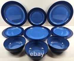 9 Pc Franciscan Oceana Plates Bowls Lot Vintage Potter's Art Retro Dining Dishes