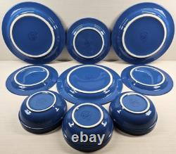 9 Pc Franciscan Oceana Plates Bowls Lot Vintage Potter's Art Retro Dining Dishes