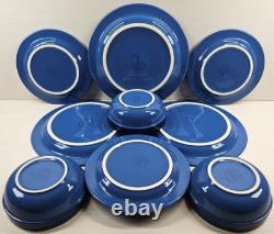 9 Pc Franciscan Oceana Plates Bowls Lot Vintage Potter's Art Retro Dining Dishes