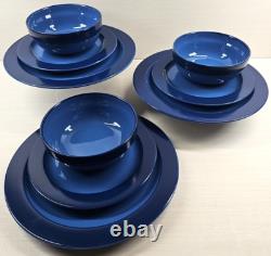 9 Pc Franciscan Oceana Plates Bowls Lot Vintage Potter's Art Retro Dining Dishes