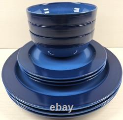 9 Pc Franciscan Oceana Plates Bowls Lot Vintage Potter's Art Retro Dining Dishes