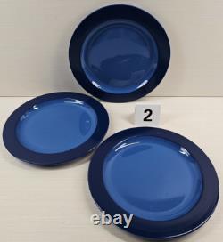 9 Pc Franciscan Oceana Plates Bowls Lot Vintage Potter's Art Retro Dining Dishes