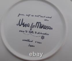 9 Vera Neumann for Mikasa Woodland Fern F7501 Japan Blue Dinner Plates 10.5