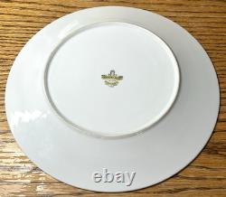 ALLEGRO Set of 6 Dinner Plates 10.5 Harmony House Japan Deco Blue Green Feather