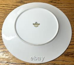 ALLEGRO Set of 6 Dinner Plates 10.5 Harmony House Japan Deco Blue Green Feather