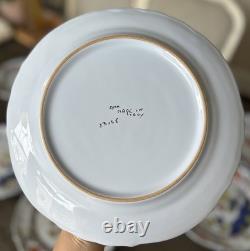 AMM FAENZA GAROFANO Blue Carnation Salad Plate 10 5/8 Made In Italy Scalloped